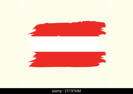 Drapeau national de l'Autriche dans le vecteur Illustration de Vecteur