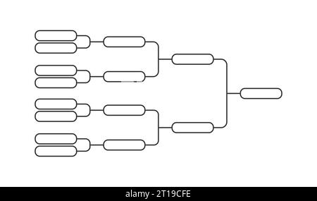 support de tournoi par équipe 8. Modèle de championnat Black Line. Illustration isolée vectorielle Illustration de Vecteur