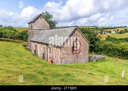 La petite église isolée a laissé dans la colline à Stoke Pero, à 1013 pieds la plus haute église dans le parc national d'Exmoor, Somerset, Angleterre Royaume-Uni Banque D'Images