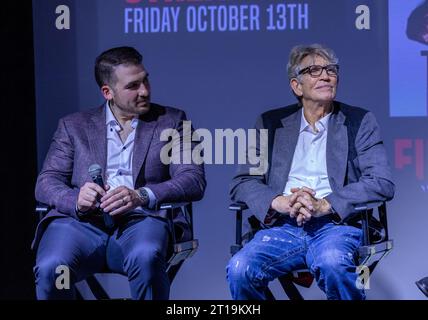 Miami (États-Unis d ' Amérique). 11 octobre 2023. MIAMI, FL-OCT 11 : le producteur, réalisateur Orlando Cicilia III et l’acteur Eric Roberts sont vus lors de l’avant-première de “HAMMER” au Koubek Center à Miami, Floride, le 11 octobre 2023. (Photo Alberto E. Tamargo/Sipa USA) crédit : SIPA USA/Alamy Live News Banque D'Images