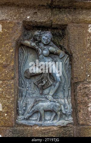 07 21 2007 l'un des soixante-quatre yoginis du temple Yogini du 9e siècle, vénéré pour leur aide à la déesse Durga, Hirapur près de Bhubaneshwar Banque D'Images