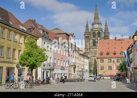 Altbauten, Martin-Luther-Platz, Altstadt, Ansbach, Bayern, Allemagne Banque D'Images