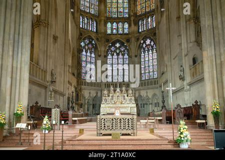 Silberner Hochaltar, Dom St. Peter, Ratisbonne, Bayern, Allemagne Banque D'Images