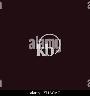 Idées de conception de monogramme logo KB initiales Illustration de Vecteur