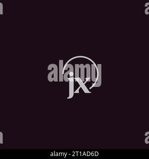 JX initiales logo monogramme idées de conception Illustration de Vecteur