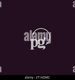 PG initiales logo monogramme idées de conception Illustration de Vecteur