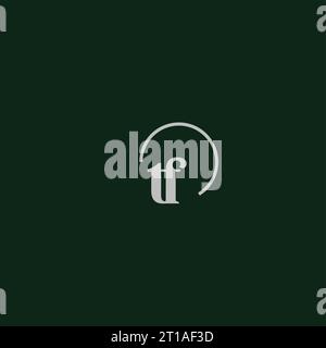 Idées de conception de monogramme logo TF initiales Illustration de Vecteur