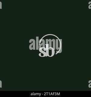 SB initiales logo monogramme idées de conception Illustration de Vecteur