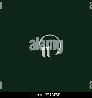 TT initiales logo monogramme idées de conception Illustration de Vecteur