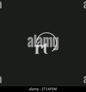 Idées de conception de monogramme logo RT initiales Illustration de Vecteur