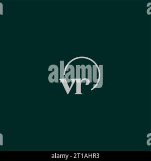 Idées de conception de monogramme de logo d'initiales de VR Illustration de Vecteur