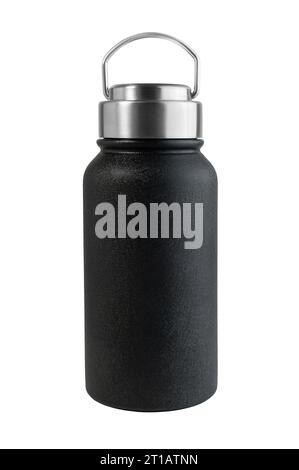 thermos métalliques. isolé sur fond blanc Banque D'Images