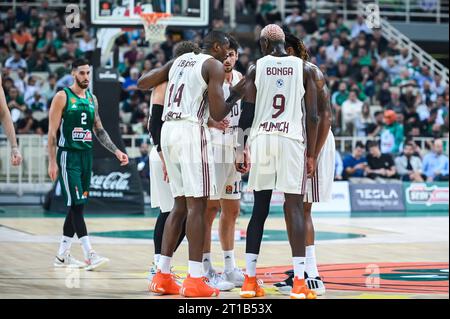 Athènes, Grèce. 12 octobre 2023. FC Bayern Munich lors de l'Euroleague, ronde 2, match entre le Panathinaikos Athènes et le FC Bayern Munich à Oaka Altion le 12 octobre 2023, à Athènes, Grèce. Crédit : Agence photo indépendante/Alamy Live News Banque D'Images