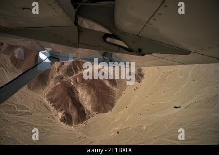 Vue aérienne de l'astronaute Géoglyphe au Lignes de Nazca au Pérou Banque D'Images