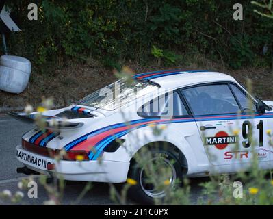 Pesaro , Italie - 06 octobre 2023 : Porsche carrera sr Edition, course de sprint à san bartolo pesaro Banque D'Images