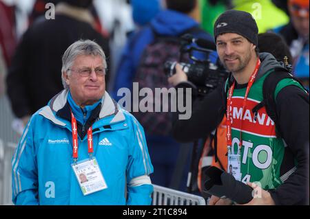 Biathlon Welt Cup 4 x 6 KM Staffel der Frauen à Ruhpolding, Deutschland am 08.01.2014 Banque D'Images