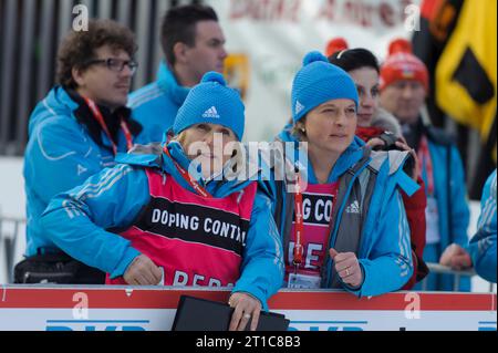 Biathlon Welt Cup 4 x 6 KM Staffel der Frauen à Ruhpolding, Deutschland am 08.01.2014 Banque D'Images