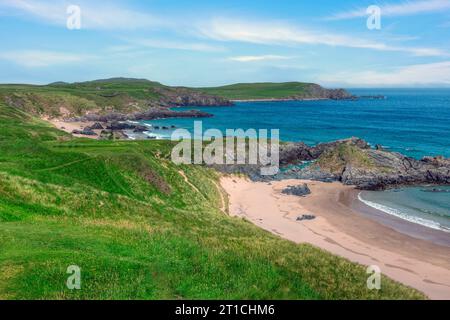 Durness Beach, Sutherland, est l'une des plages les plus populaires d'Écosse. Banque D'Images