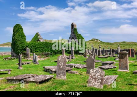 Balnakeil à Sutherland, en Écosse, abrite un certain nombre de sites historiques, y compris les ruines de l'église Balnakeil, et une belle plage de sable. Banque D'Images