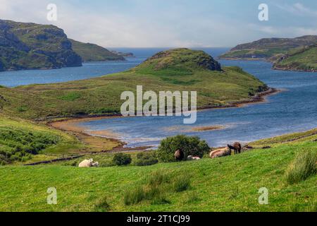 Loch Inchard est un loch situé à Durness, Sutherland, en Écosse. Banque D'Images