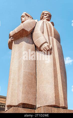 Le Monument aux fusiliers lettons de l'ère soviétique à Riga, Lettonie Banque D'Images