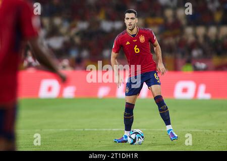 Mikel Merino d'Espagne lors de l'UEFA EURO 2024, European Qualifiers Group un match de football entre l'Espagne et l'Écosse le 12 octobre 2023 au stade la Cartuja à Séville, Espagne Banque D'Images