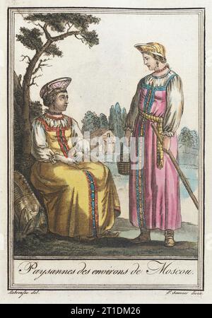 Costumes de Diff&#xe9;rents pays, 'Paysannes des environs de Moscow', c1797. Banque D'Images