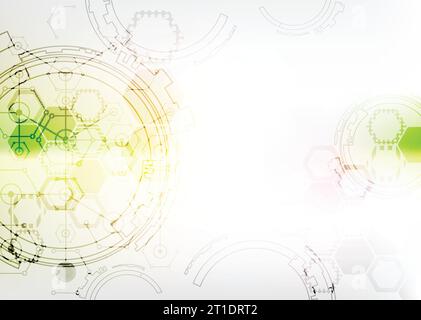 Disposition de conception de couleur. Projet de technologie abstraite. Illustration vectorielle Illustration de Vecteur