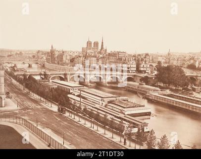 Paris, Panorama de la cite, n° 52, imprimé vers les années 1850 Banque D'Images