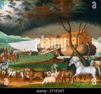 Noé’s Ark, peinture à l’huile sur toile par Edward Hicks, 1846 Banque D'Images