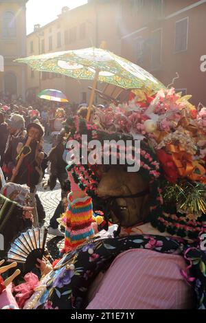 Carnaval à Schignano, Lac de Côme, Lombardie, Italie Banque D'Images