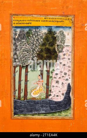 Asavari Ragini, la quatrième épouse de Shri Raga, Folio from a Ragamala (guirlande de mélodies), 1700 ou plus tôt. Banque D'Images