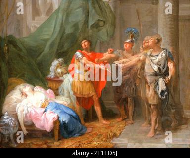 Le serment de Brutus, c1771.le premier acte de Brutus après l'expulsion de Lucius Tarquinius Superbus a été d'amener le peuple à prêter serment de ne jamais permettre à un homme d'être roi à Rome. Banque D'Images