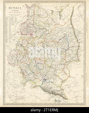 RUSSIE. Europe de l'est. Ukraine Bélarus pays baltes Finlande Géorgie. Carte SDUK 1844 Banque D'Images