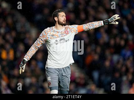 Photo de dossier datée du 09-11-2022 du gardien écossais Craig Gordon, qui a admis qu'il était «assez spécial» de revenir sur le terrain pour Hearts pour la première fois depuis sa double fracture de jambe il y a presque 10 mois. Date d'émission : Vendredi 13 octobre 2023. Banque D'Images