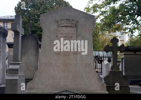 Caveau dépôt de la ville de Paris Cimetière Montparnasse - Cimetière du Montparnasse 14e arrondissement de Paris Montparnasse Paris Banque D'Images