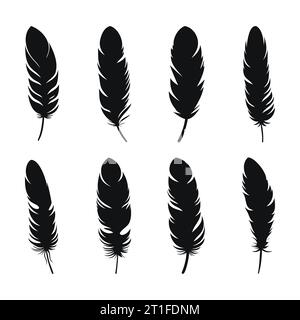 Icône de jeu de plumes, logo isolé sur fond blanc. Illustration vectorielle Illustration de Vecteur