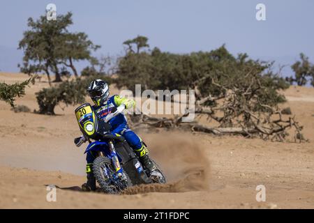 20 KOITHA VEETTIL Harith Noah (ind), Team Sherco Factory, Sherco 450 Rally, action lors du Prologue du Rallye du Maroc 2023, le 13 octobre 2023 à Agadir, Maroc Banque D'Images