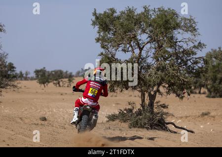 68 SCHAREINA Tosha (spa), Honda Team, Honda CRF 450 Rally, action lors du Prologue du Rallye du Maroc 2023, le 13 octobre 2023 à Agadir, Maroc Banque D'Images