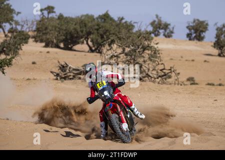 68 SCHAREINA Tosha (spa), Honda Team, Honda CRF 450 Rally, action lors du Prologue du Rallye du Maroc 2023, le 13 octobre 2023 à Agadir, Maroc Banque D'Images