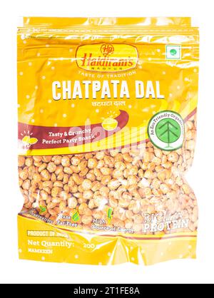 Moscou, Russie, octobre 02 2023 : snack indien Chatpata Dal Haldiram's Banque D'Images