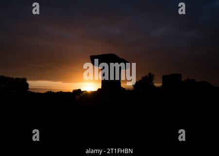 coucher de soleil sur l'île de minorque, îles baléares, espagne Banque D'Images