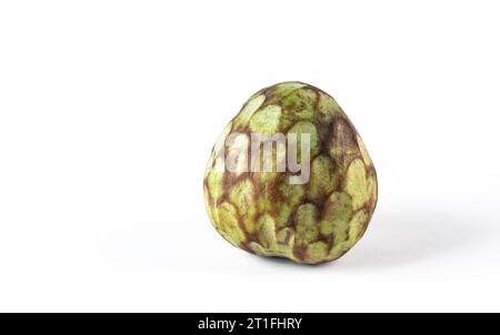 Pomme crème isolée sur fond blanc Banque D'Images