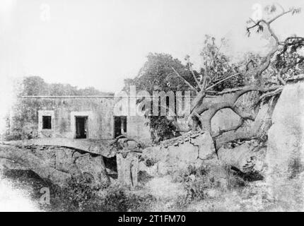 La rébellion indienne 1857-1859 Suite du siège de Cawnpore, montrant les vestiges de l'Bibi-Ghar (la Chambre des dames). Le massacre de plus de 200 femmes britanniques et les enfants qui y a eu lieu le 15 juillet 1857 a été l'une des pires atrocités de la mutinerie. Banque D'Images