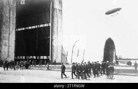 L'aviation en Grande-Bretagne avant la Première Guerre mondiale, le dirigeable bêta à Farnborough. Banque D'Images