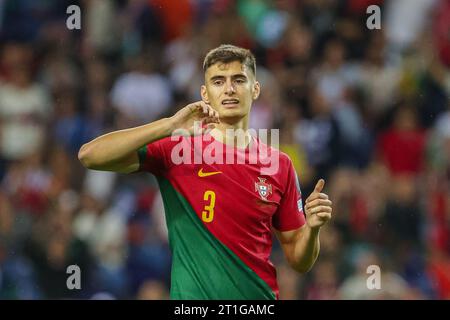 Porto, Portugal. 13 octobre 2023, UEFA Euro qualifications, Portugal vs Slovaquie, Porto, Portugal, Tour de qualification, Groupe J, Journée 7 de 10 à l'Estadio do Dragao, Antonio Silva, jouant pour le Portugal, photographie par Odyssey/@guelbergoes crédit : Odyssey Images/Alamy Live News Banque D'Images