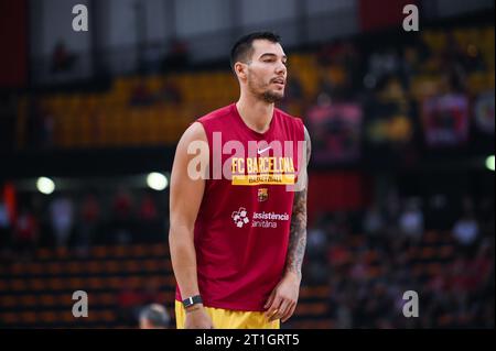 Pirée, Lombardie, Grèce. 13 octobre 2023. 14 WILLY HERNANGOMEZ du FC Barcelone lors de l'Euroleague, Round 2, match entre l'Olympiacos Pirée et le FC Barcelone au Peace & Friendship Stadium le 13 octobre 2023, à Athènes, Grèce. (Image de crédit : © Stefanos Kyriazis/ZUMA Press Wire) USAGE ÉDITORIAL SEULEMENT! Non destiné à UN USAGE commercial ! Banque D'Images