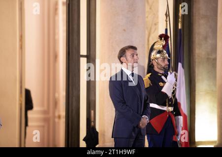 Paris, France. 13 octobre 2023. Le président Emmanuel Macron attend le sultan de Brunei à l'Elysée. Paris, France, 13 octobre 2023 photos de Jeremy Paoloni/ABACAPRESS.COM crédit : Abaca Press/Alamy Live News Banque D'Images