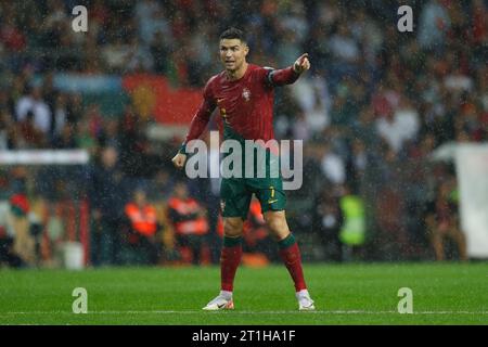 Porto, Portugal. 13 octobre 2023. Cristiano Ronaldo (por) football/football : Tour de qualification de l'UEFA Euro 2024 Match du Groupe J entre le Portugal 3-2 Slovaquie à l'Estadio do Dragao à Porto, Portugal . Crédit : Mutsu Kawamori/AFLO/Alamy Live News Banque D'Images
