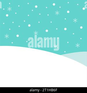 Paysage enneigé. Illustration de vecteurs de neige et de chutes de neige. Fond d'hiver. Illustration de Vecteur